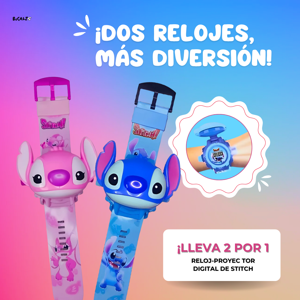 Reloj Proyector Digital de Stitch 😱OFERTA EXCLUSIVA 2X1😱