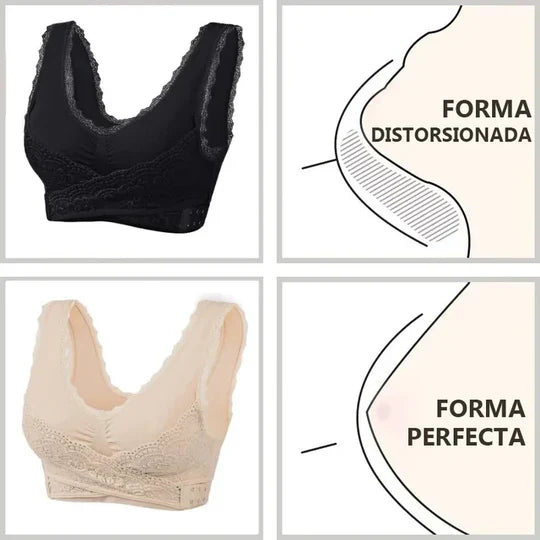 💥ÚLTIMO DÍA - 30%OFF - Cómodo Sujetador Corsé con Hebilla Lateral y Encaje🔥¡Compra 1 Lleva 2!